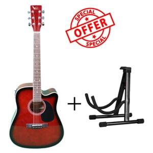 1574339647120-Swan7 SW41C Wine Red Semi Acoustic Equalizer Guitar with Stand.jpg
